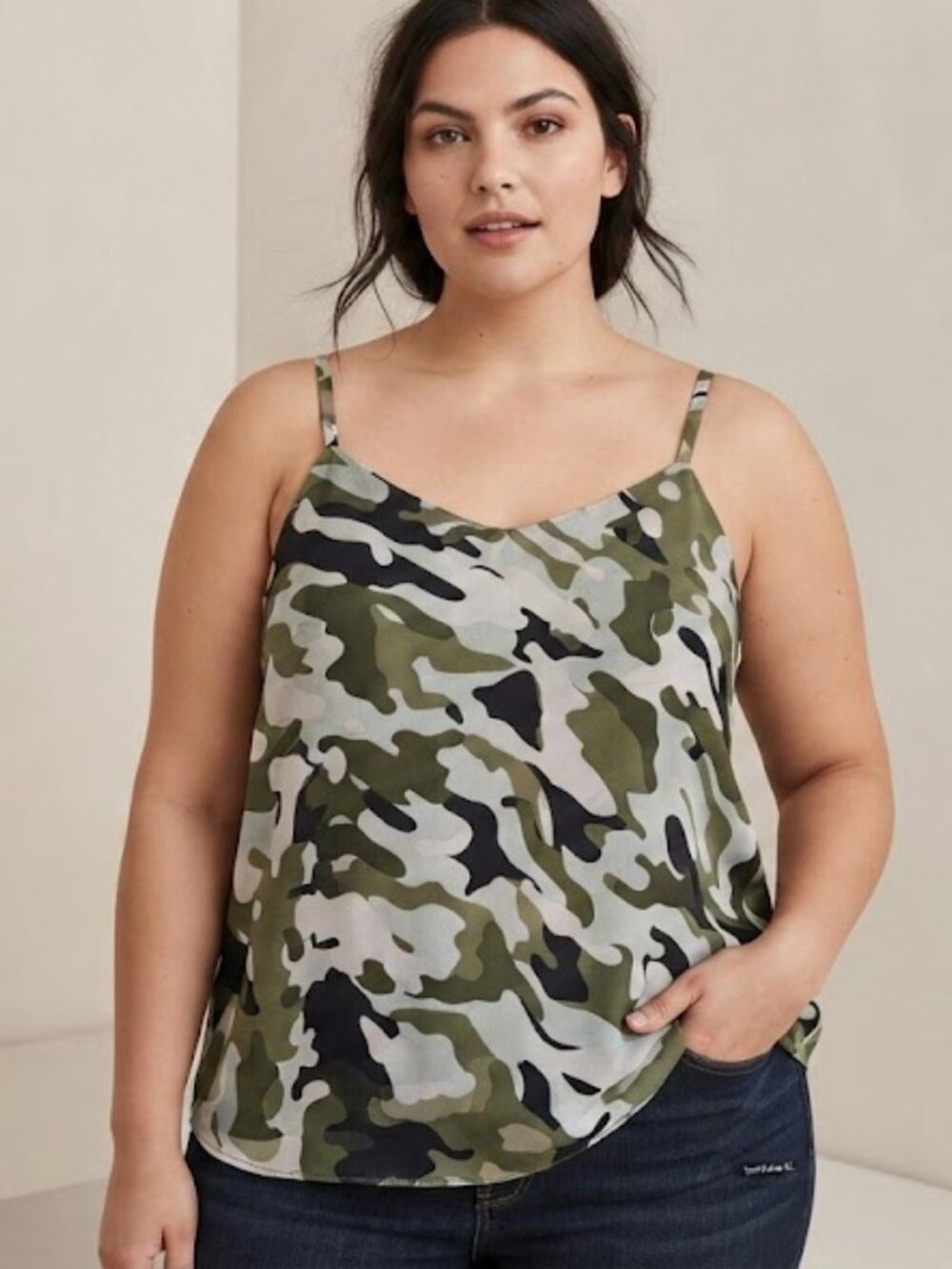 Torrid Sophie Swing Cami in camo size 2X
